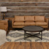 Abigail Tan Leather Sofa - Image 3