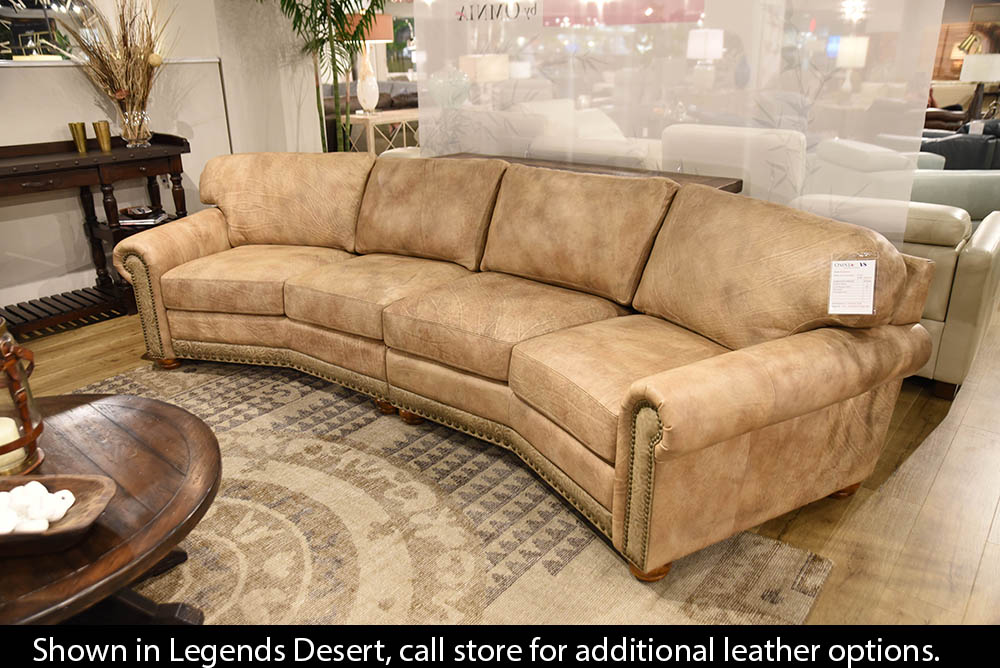 Dominion Sofa In Artisan Patina Back, Conversational Sofas Leather