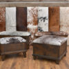 Cowhide Storage Ottoman - Image 6