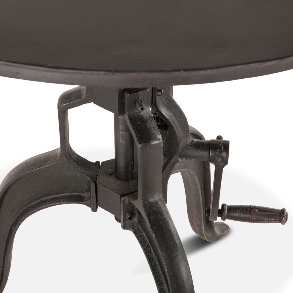 Industrial Loft Side Table 36in- round- adjustable- black