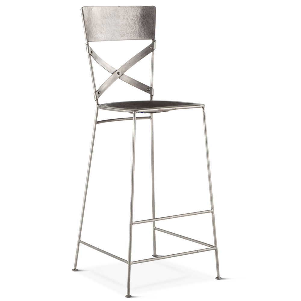 Industrial Loft Bar Chair 16in- nickel