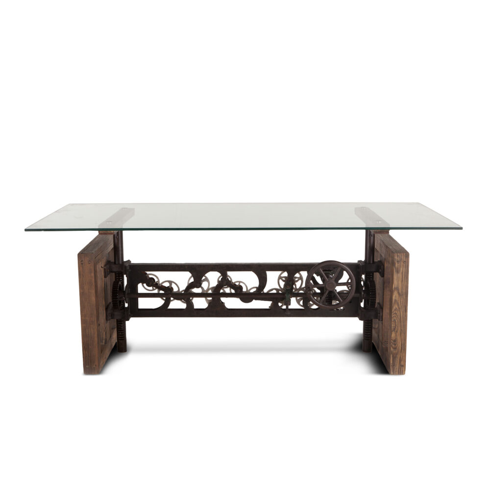 Steampunk Adjustable Dining Table 79in