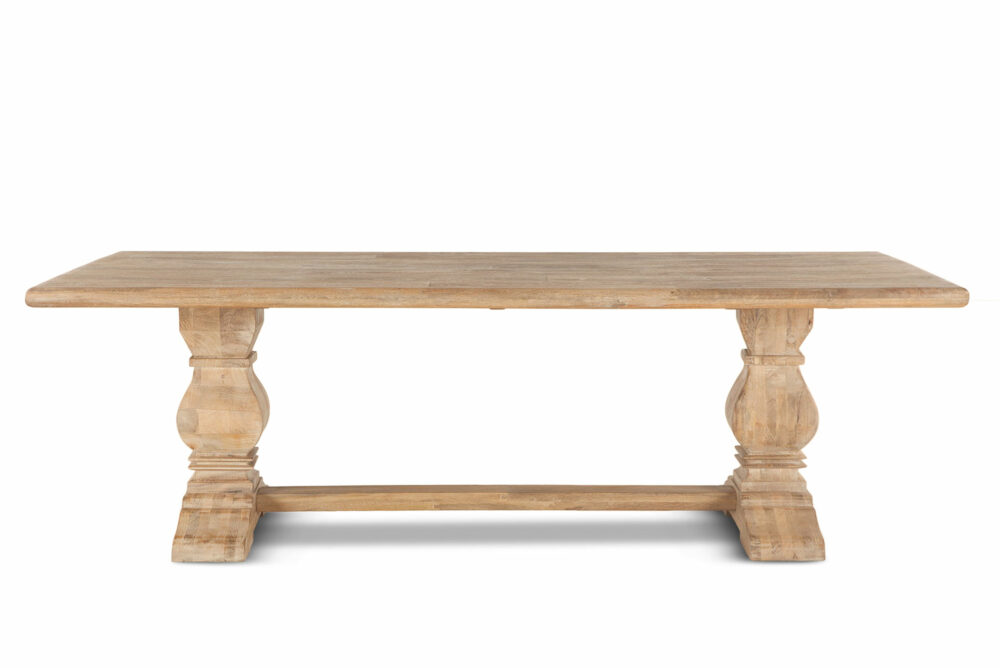 San Rafael 108-Inch Rectangle Mango Wood Dining Table in Antique Oak Finish