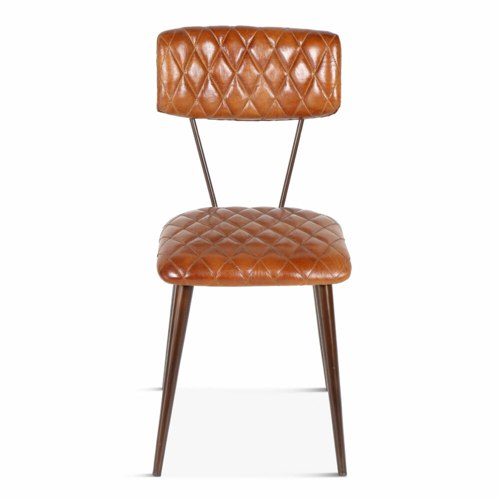 Celeste Iron Chair Leather Seat