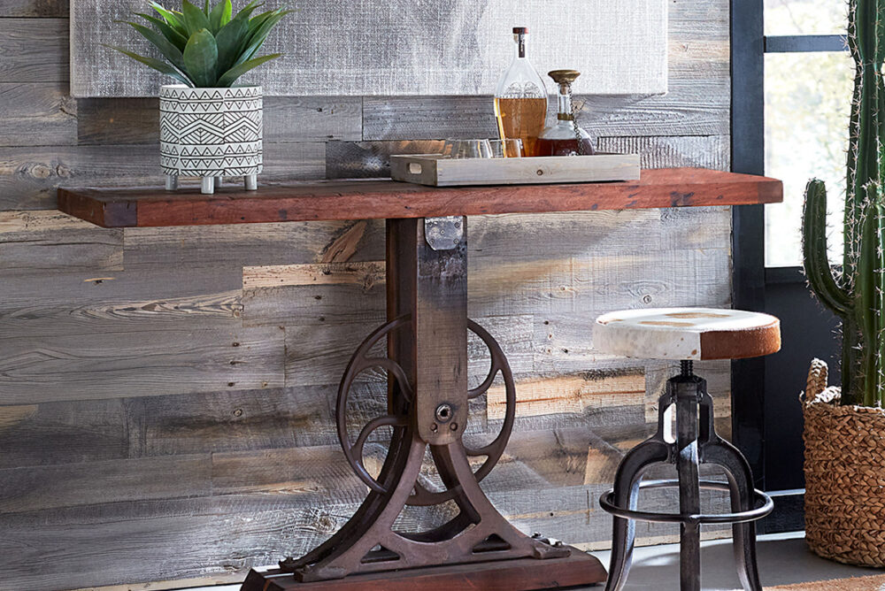 Whitley 56" Reclaimed Wood Industrial Console Table
