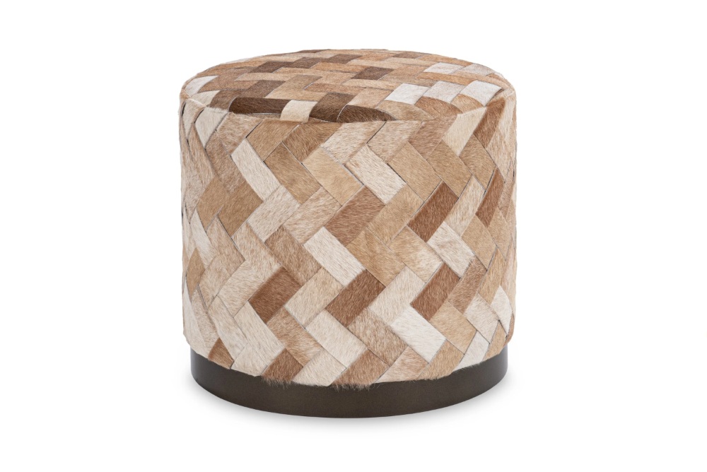 Sasha Hide Ottoman - Canyon Dust