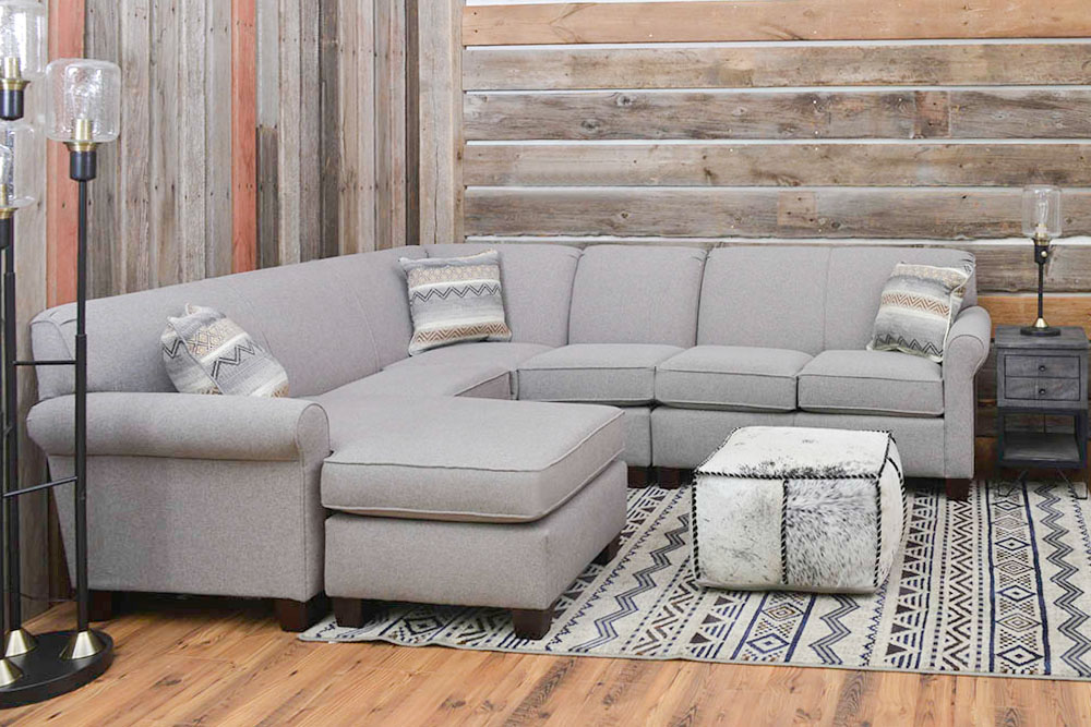 Angie Sectional In Connery Smoke Back