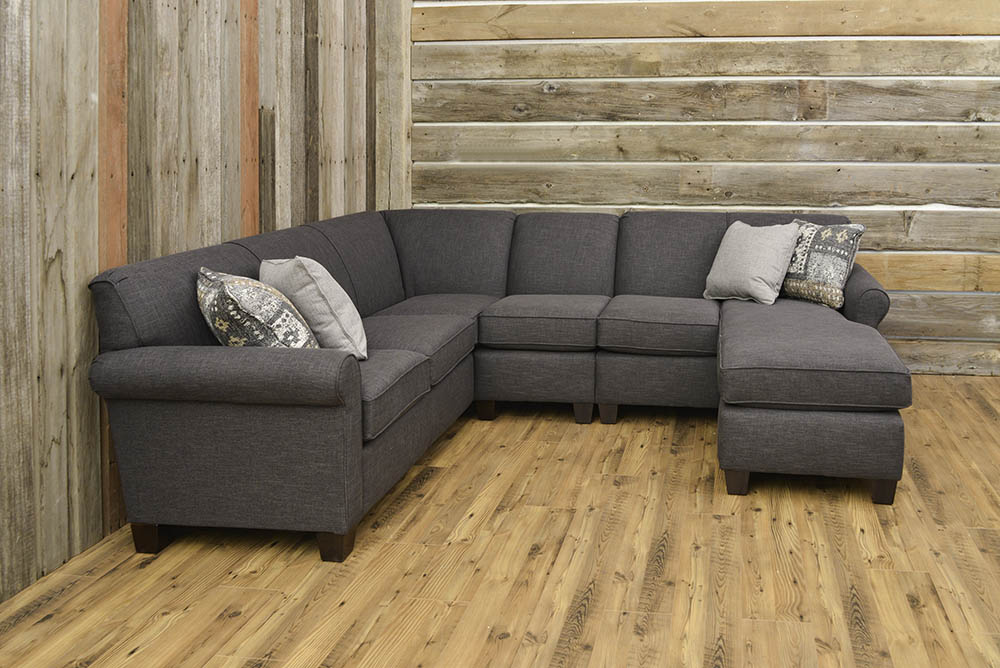 dark grey corner sectional with chaise