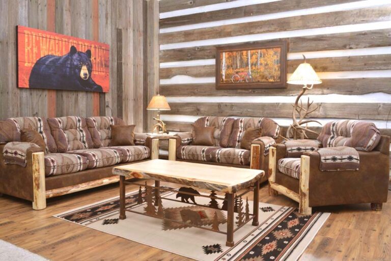 Apache Sofa in Stone - Back at the Ranch Furniture