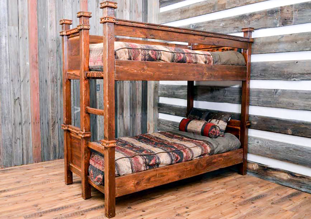 Bitterroot Bunk Bed Twin Over, Hickory Bunk Beds