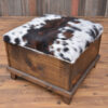 Cowhide Storage Ottoman